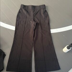 Black Cropped Wide Leg Pants